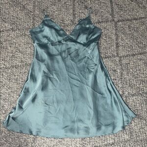Forever 21 Teal Satin Chemise